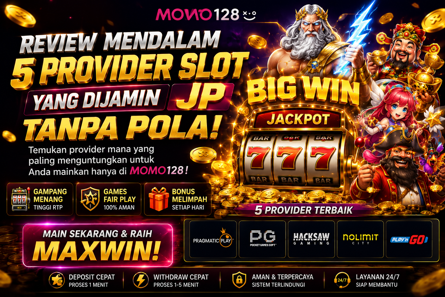 Review 5 provider slot dijamin JP tanpa pola - tampilan interface slot online